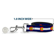 Dog Leash - Colorado Flags2 Repeat