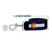 Dog Leash - Colorado Flags3/Black