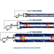 Dog Leash - Colorado Flags4 Weathered