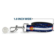 Dog Leash - Colorado Flags4 Weathered
