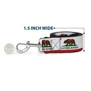 Dog Leash - California State Flag White