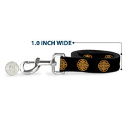 Dog Leash - Celtic Knot Black/Burgundy/Gold