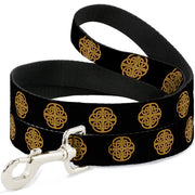 Dog Leash - Celtic Knot Black/Burgundy/Gold