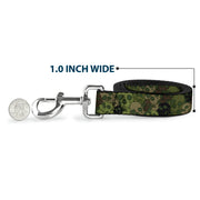 Dog Leash - Camo Olive Skull Yard