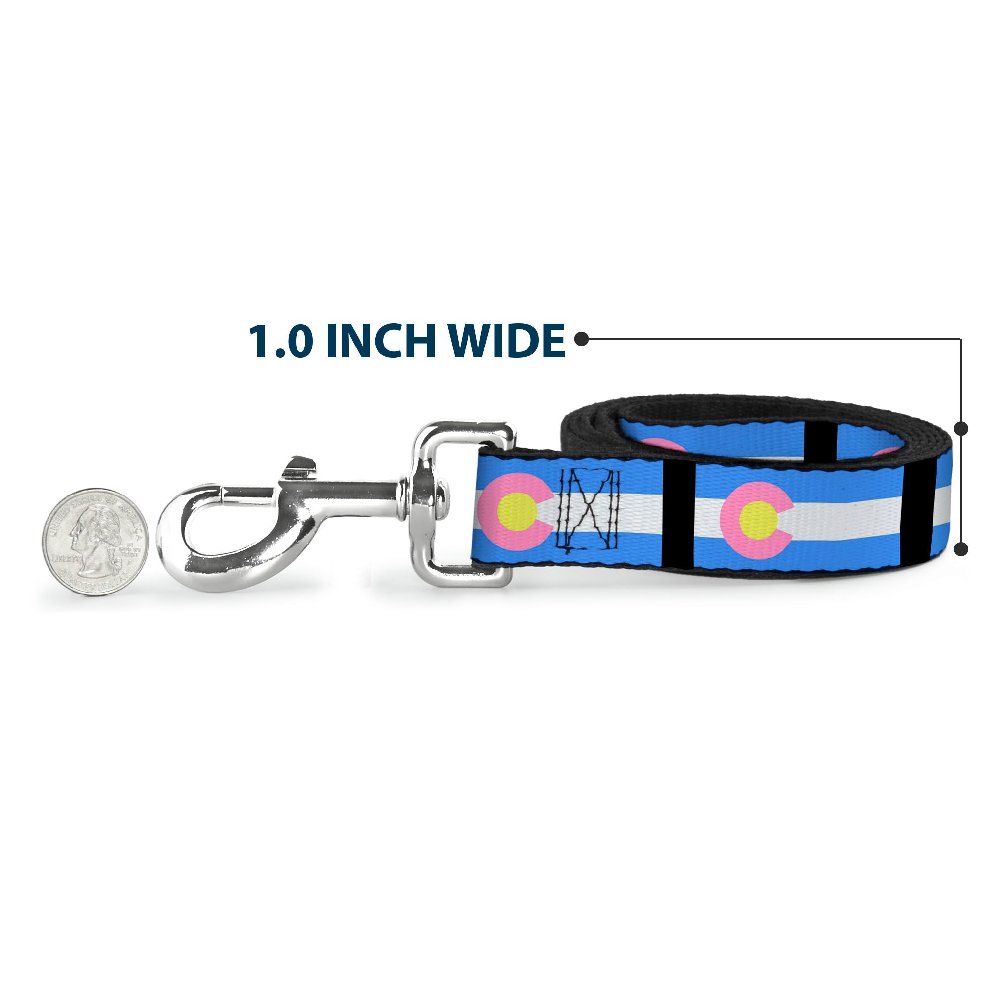 Dog Leash - Colorado Flags Pastel