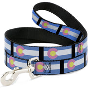 Dog Leash - Colorado Flags Pastel