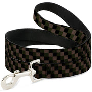 Dog Leash - Checker Trio Tan/Black/Olive