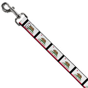 Dog Leash - California Flag Repeat/Black