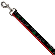 Dog Leash - CALIFORNIA/Pot Leaf Black/Red/Green/White
