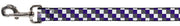 Dog Leash - Checker Gray/Purple/White