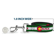 Dog Leash - COLFAX Green Stripe