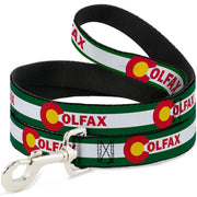 Dog Leash - COLFAX Green Stripe