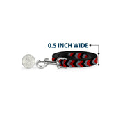 Dog Leash - Chevron Red/Black/Gray