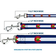 Dog Leash - Colorado Flag/Marijuana Leaf