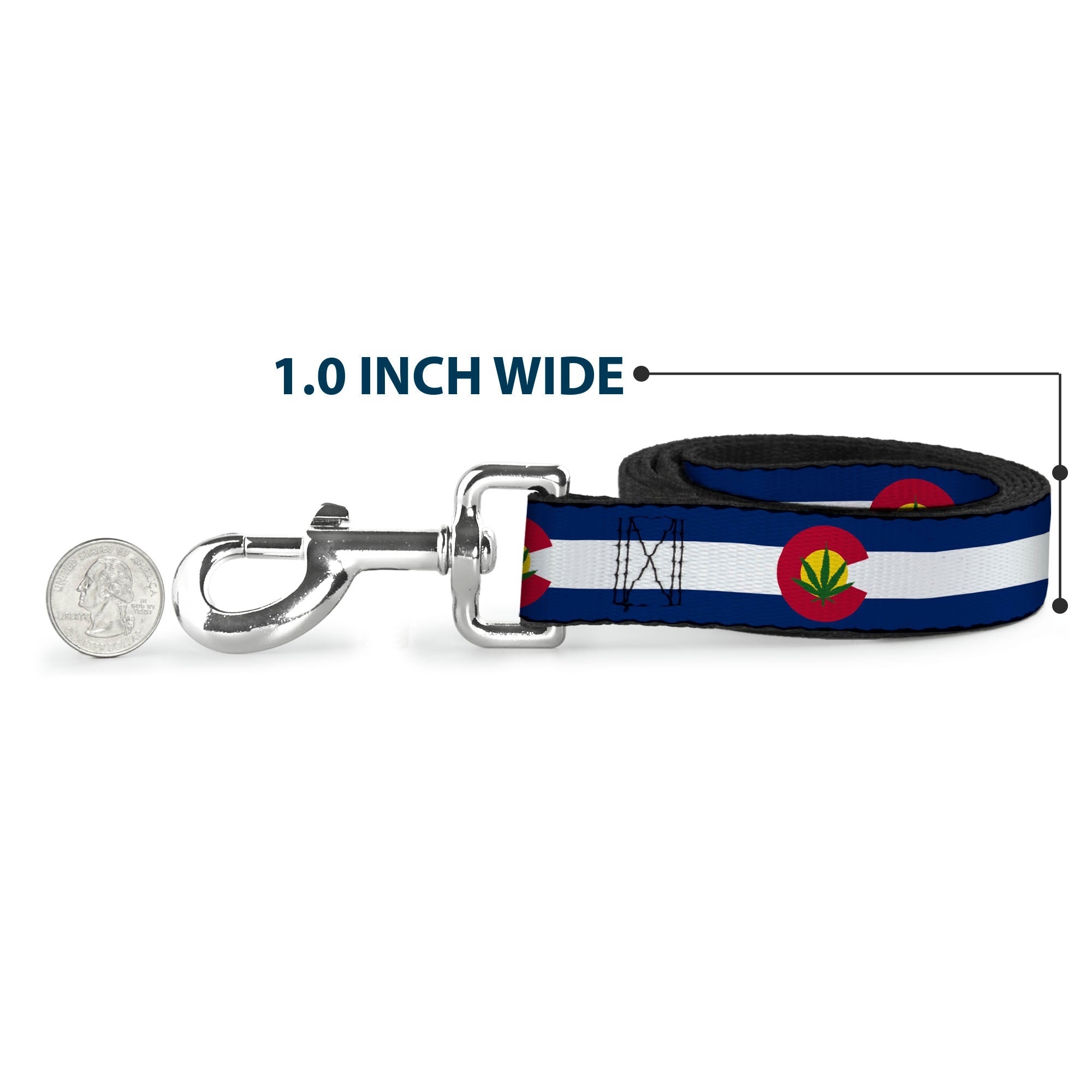 Dog Leash - Colorado Flag/Marijuana Leaf