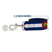 Dog Leash - Colorado Flag/Marijuana Leaf