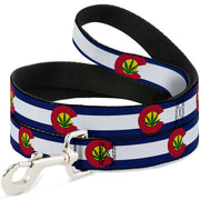 Dog Leash - Colorado Flag/Marijuana Leaf