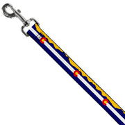 Dog Leash - Colorado Flag/Mountain Silhouette Yellow