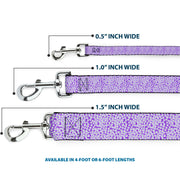 Dog Leash - Ditsy Floral Lavender/White/Black