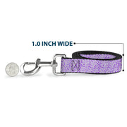Dog Leash - Ditsy Floral Lavender/White/Black