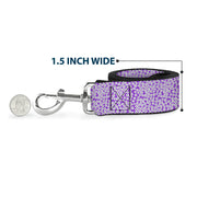 Dog Leash - Ditsy Floral Lavender/White/Black