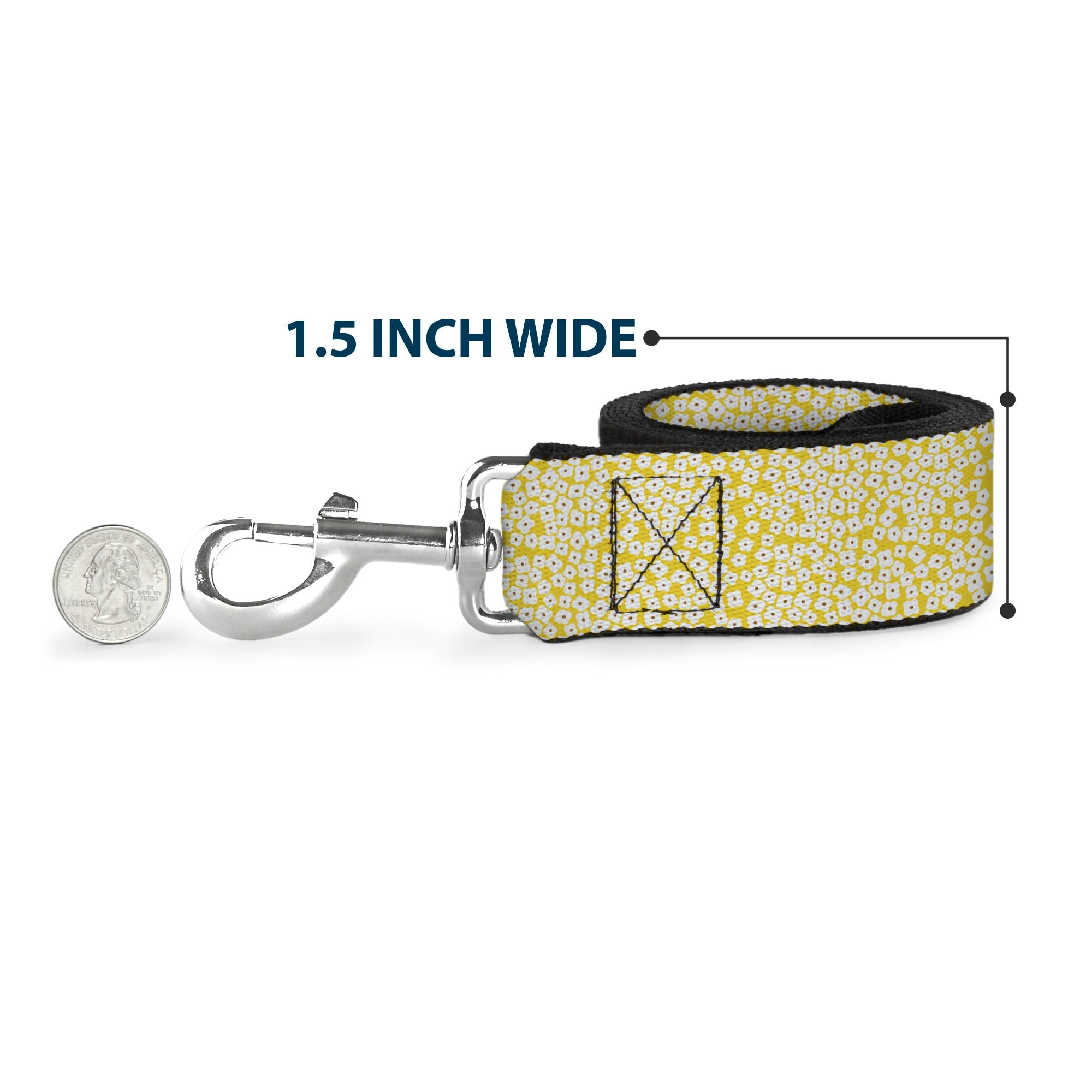 Dog Leash - Ditsy Floral Yellow/White/Brown