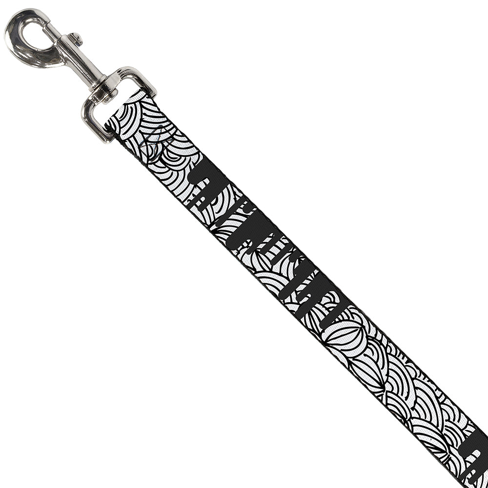 Dog Leash - Doodle1/Paint Drips White/Black
