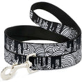 Load image into Gallery viewer, Dog Leash - Doodle1/Paint Drips White/Black
