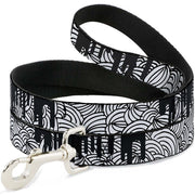 Dog Leash - Doodle1/Paint Drips White/Black