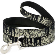 Dog Leash - Doodle1/Paint Drips Cream/Black