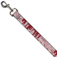 Load image into Gallery viewer, Dog Leash - Doodle1/Paint Drips White/Red
