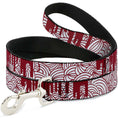 Load image into Gallery viewer, Dog Leash - Doodle1/Paint Drips White/Red
