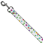 Dog Leash - Dots/Grid White/Gray/Multi Color