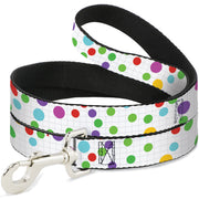 Dog Leash - Dots/Grid White/Gray/Multi Color