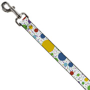 Dog Leash - Dots/Grid3 White/Gray/Multi Color