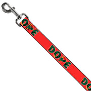Buckle-Down Dog Leash - DOPE Red/Black/Tropical Flowers
