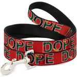 Buckle-Down Dog Leash - DOPE Red/Black/Tropical Flowers