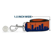 Dog Leash - Denver Solid Skyline Orange/Navy