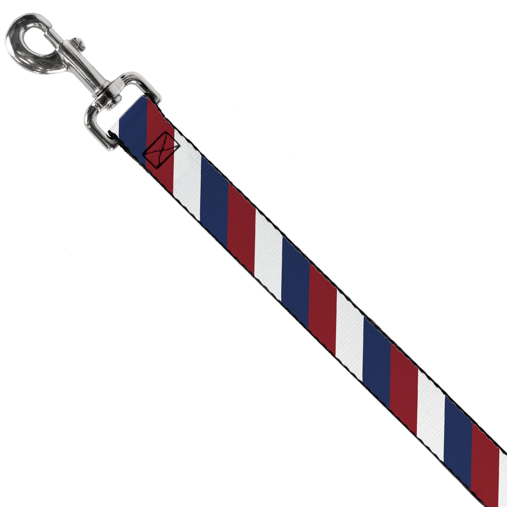 Dog Leash - Diagonal Stripe Red/White/Navy