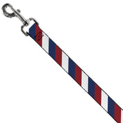 Dog Leash - Diagonal Stripe Red/White/Navy