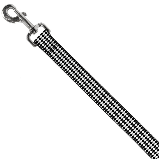 Dog Leash - Diamonds Stripe White/Black