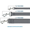 Load image into Gallery viewer, Dog Leash - Diamonds Stripe White/Black

