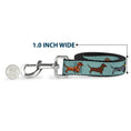 Load image into Gallery viewer, Dog Leash - Dachshund 4-Dogs/Paws Aquas

