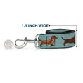 Load image into Gallery viewer, Dog Leash - Dachshund 4-Dogs/Paws Aquas
