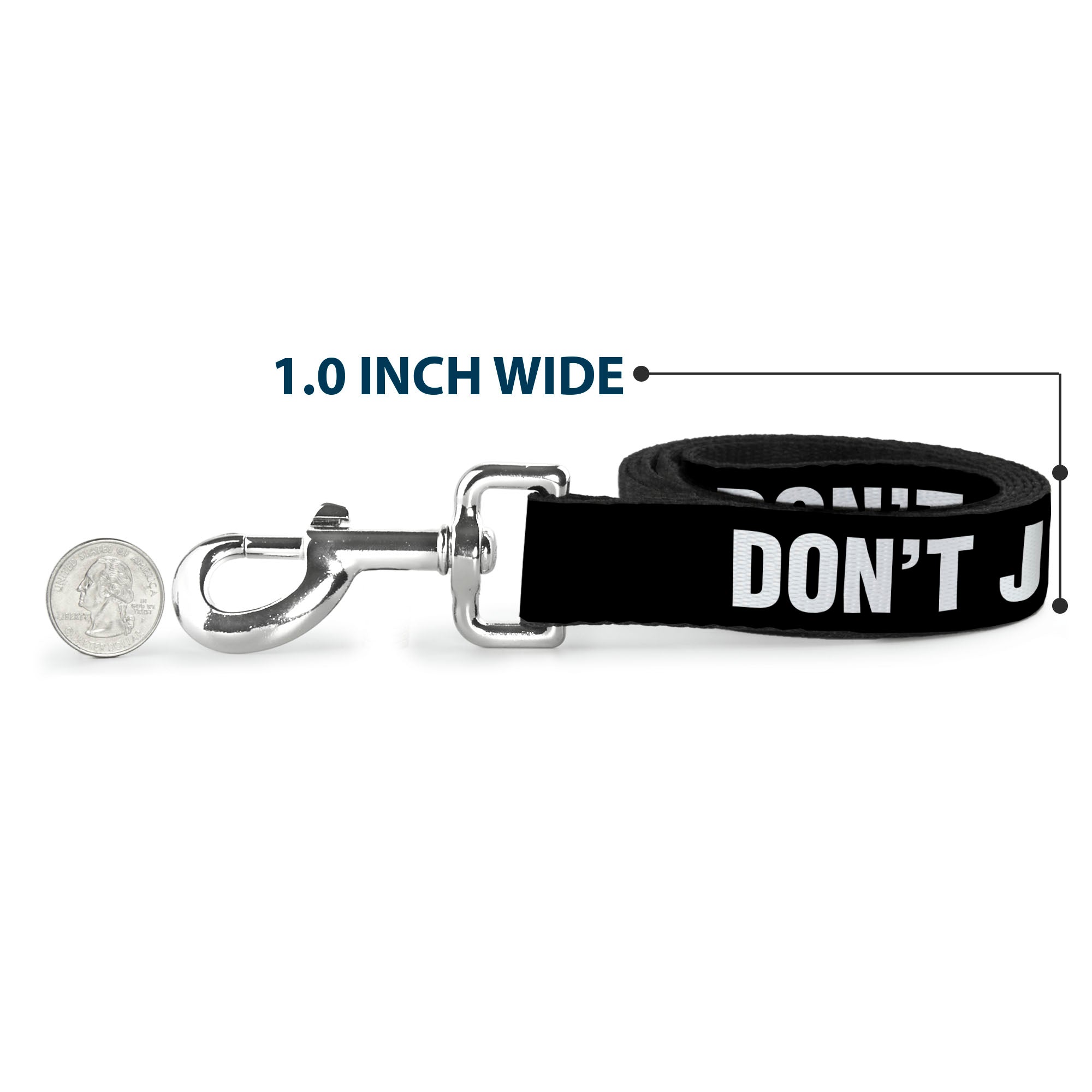 Dog Leash - DON'T JUDGE ME Black/White
