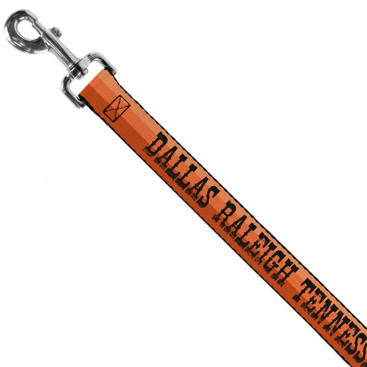 Dog Leash - Dallas-Raleigh-Tennessee-Austin-Boston Stripes Browns/Black