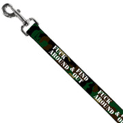Dog Leash - FAFO FUCK AROUND & FIND OUT Stencil Camo/White