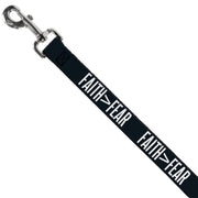Dog Leash - FAITH Greater Than FEAR Navy Blue/White