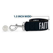 Dog Leash - FAITH Greater Than FEAR Navy Blue/White