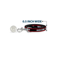 Load image into Gallery viewer, Dog Leash - FAITH Greater Than FEAR Stripe Red/Black/White
